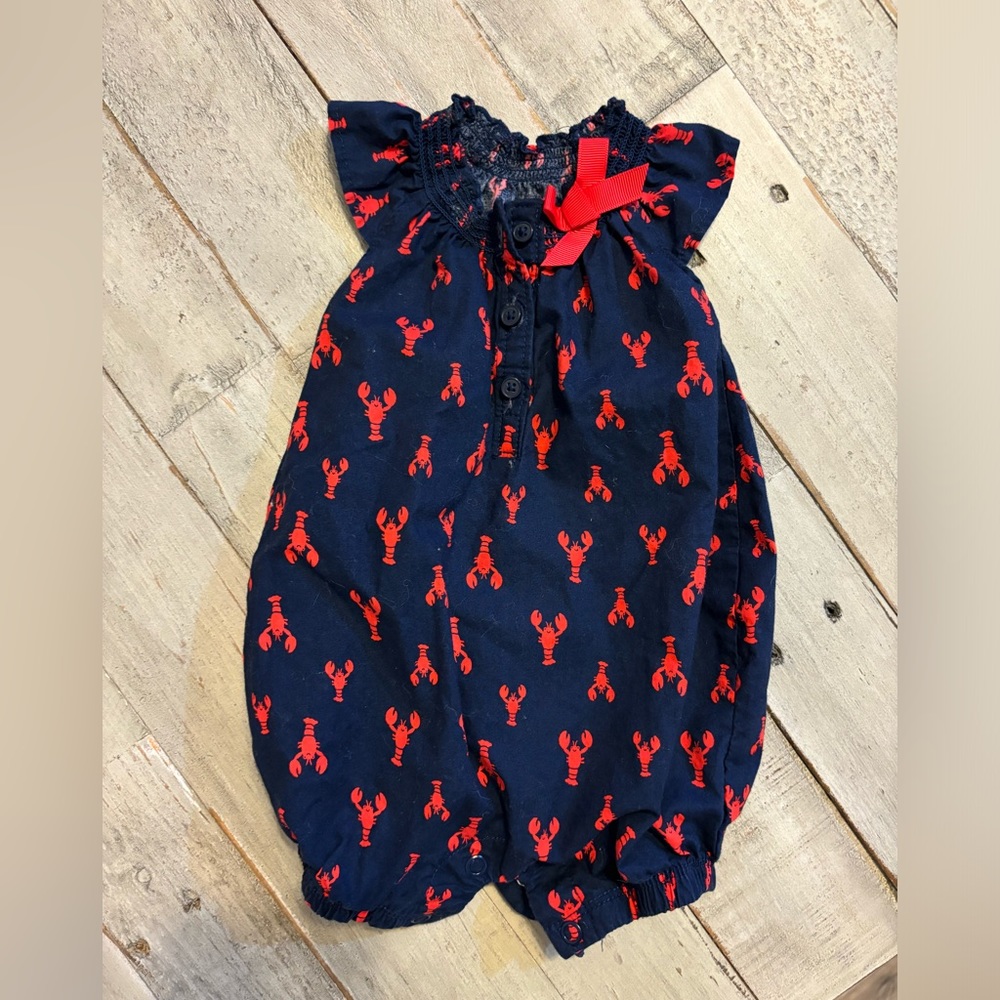 Baby girl Lobster romper